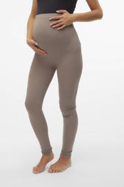 thumbnail: Bruine dames MAMALICIOUS skinny zwangerschapslegging van polyamide met regular waist, elastische tailleband en effen