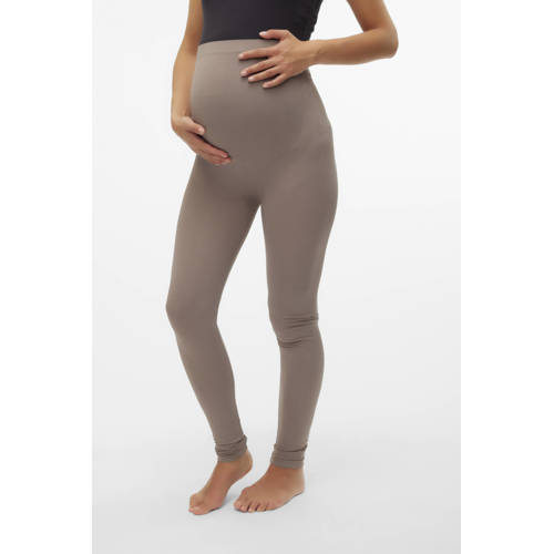 Mamalicious skinny zwangerschapslegging MLTIA Broek Bruin Dames Polyamide S M