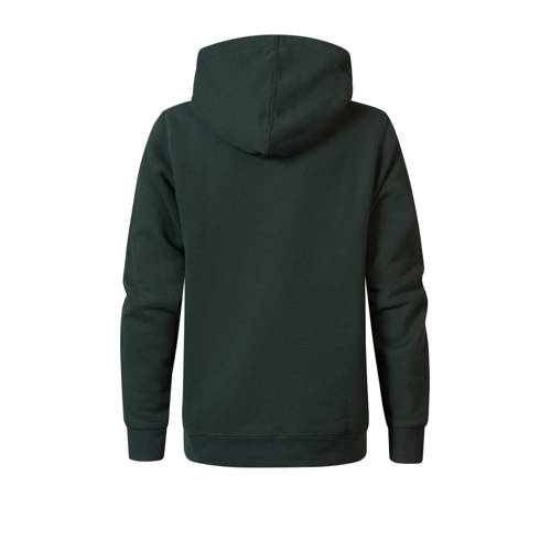 Petrol Industries hoodie groen Trui Jongens Sweat Capuchon Printopdruk 116