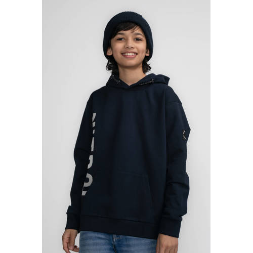 Petrol Industries hoodie blauw Trui Jongens Sweat Capuchon Logo 140