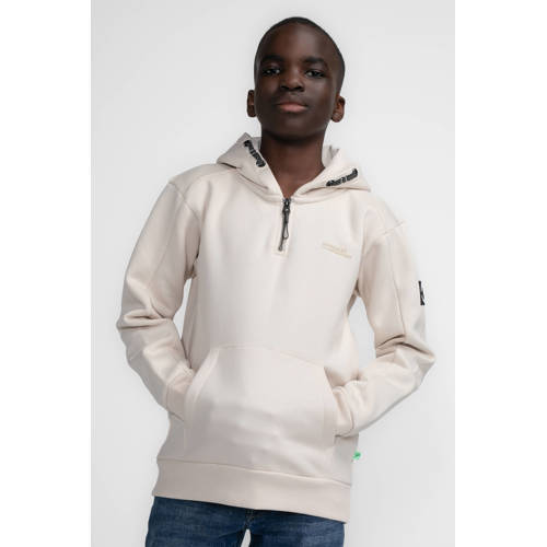 Petrol Industries hoodie ecru Trui Bruin Jongens Sweat Capuchon Effen 164