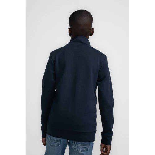 Petrol Industries sweatvest donkerblauw zwart Jongens Katoen Opstaande kraag 128