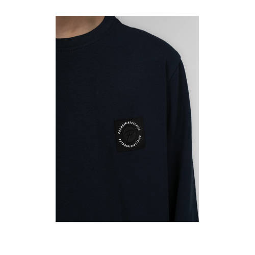 Petrol Industries longsleeve donkerblauw Jongens Stretchkatoen Ronde hals 128