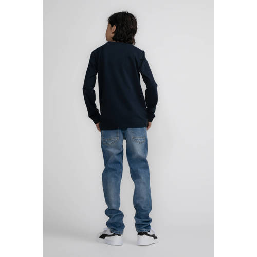 Petrol Industries longsleeve donkerblauw Jongens Stretchkatoen Ronde hals 128