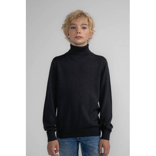Petrol Industries coltrui blauw Effen 128 | Trui van