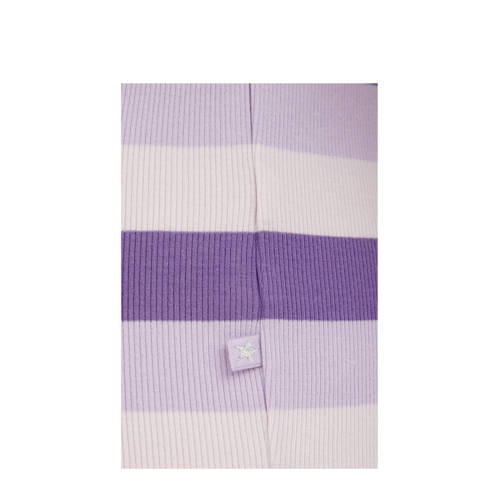 WE Fashion gestreepte longsleeve groen Meisjes Katoen Opstaande kraag Streep 98 104