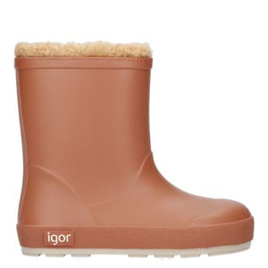 gevoerde regenlaarzen brique
