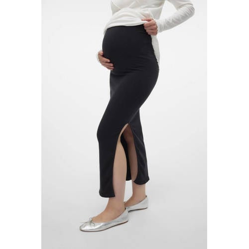 Mamalicious maxi rok zwart Dames Modal Effen L XL