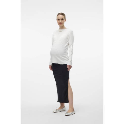 Mamalicious maxi rok zwart Dames Modal Effen L XL