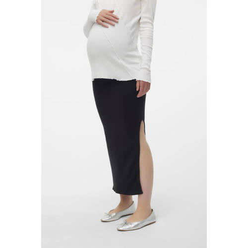 Mamalicious maxi rok zwart Dames Modal Effen L XL