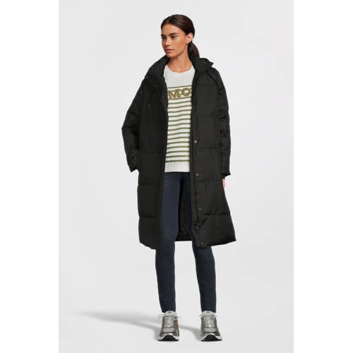 ONLY MATERNITY gewatteerde zwangerschapsjas winter OLMIRENE zwart Dames Polyester Capuchon