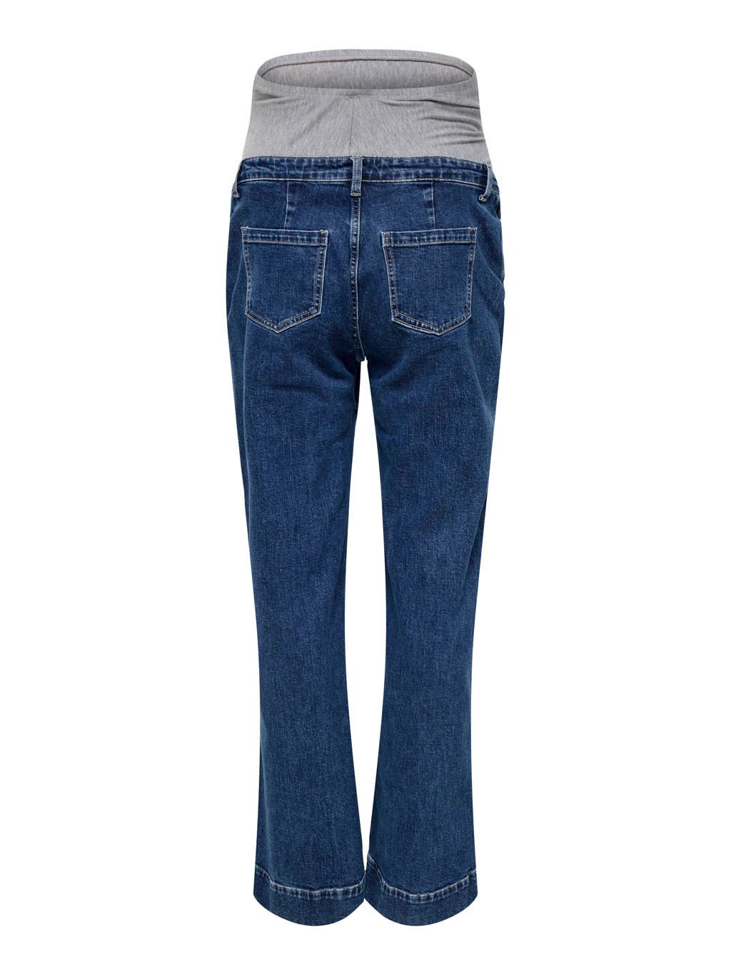 Bonprix Meisjes Shortama ONLY MATERNITY High Waist Zwangerschaps Wide Leg  Jeans Medium Blue