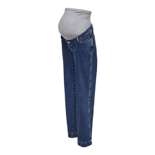 ONLY MATERNITY high waist zwangerschaps wide leg jeans medium blue denim Blauw