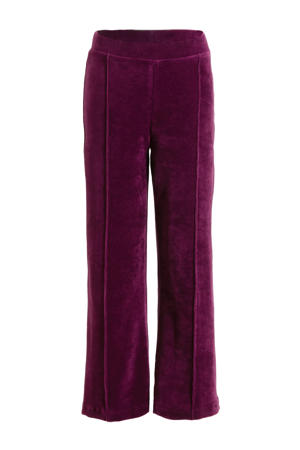 wide leg broek donkerpaars