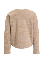 thumbnail: anytime gebreide glitter trui beige met gouden lurex