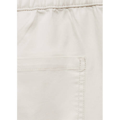Mango Kids broek lichtbeige Ecru Meisjes Stretchkatoen Effen 164