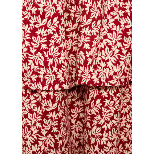 Mango Kids korte rok rood Meisjes Viscose All over print 128