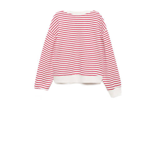 Mango Kids sweater Trui Meisjes Katoen Ronde hals Streep 152
