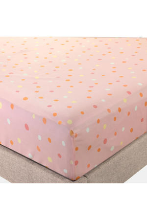 katoenen hoeslaken ledikant roze (120x60 cm)