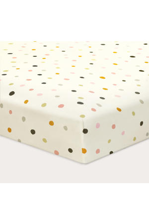 katoenen hoeslaken ledikant wit (120x60 cm)