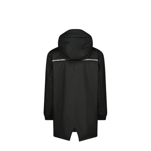 Vingino kids regenjas Twilight zwart Jongens/Meisjes Polypropyleen Capuchon