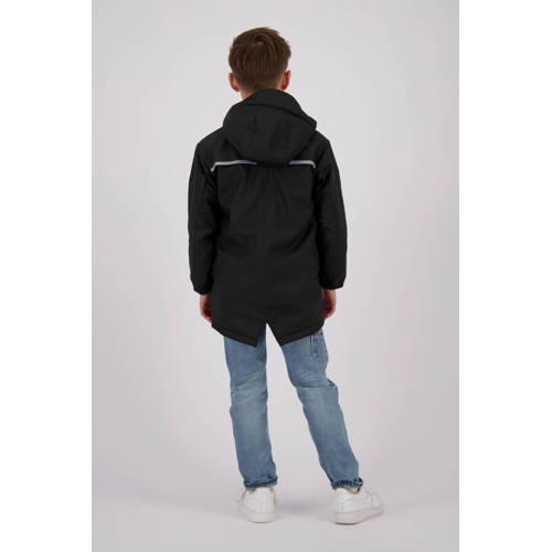 Vingino kids regenjas Twilight zwart Jongens/Meisjes Polypropyleen Capuchon