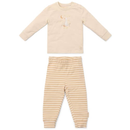 Little Dutch pyjama zand Beige Jongens/Meisjes Stretchkatoen Ronde hals