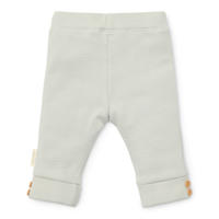 thumbnail: Lichtgroene jongens Little Dutch babybroek van katoen met elastische tailleband en effen