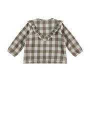 thumbnail: Babyface baby geruite blouse olijfgroen/wit