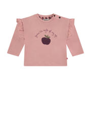 thumbnail: Roze meisjes Babyface baby longsleeve en ruches met printopdruk, lange mouwen en ronde hals