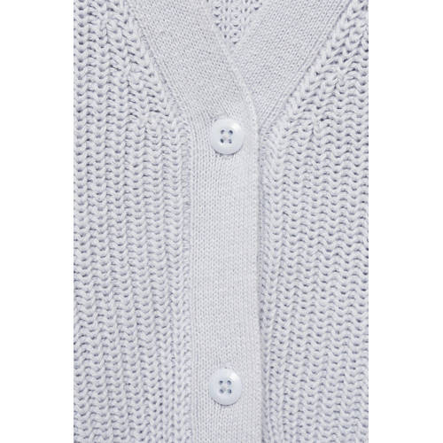 Mango Kids vest grijs Meisjes Katoen V-hals Effen 80