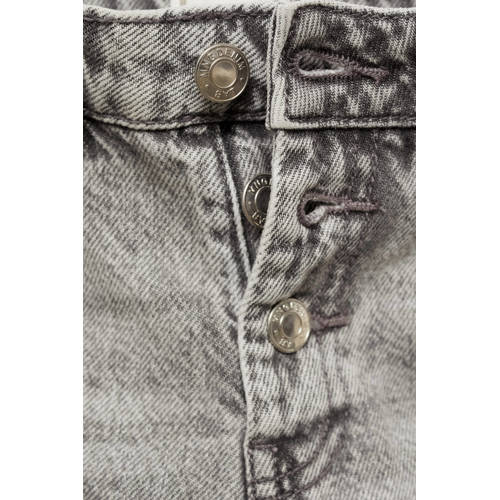 Mango Kids mom jeans grey denim Grijs Effen 122 | Jeans van