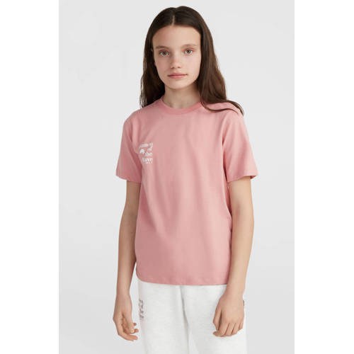 O'Neill T-shirt roze Meisjes Katoen Ronde hals Effen 164