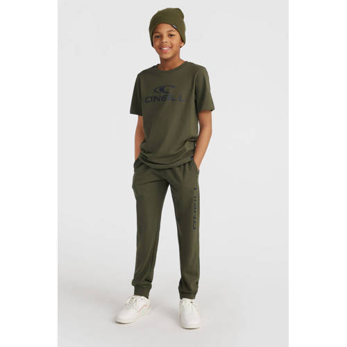 O'Neill T-shirt met logo groen Jongens Katoen Ronde hals Logo 176