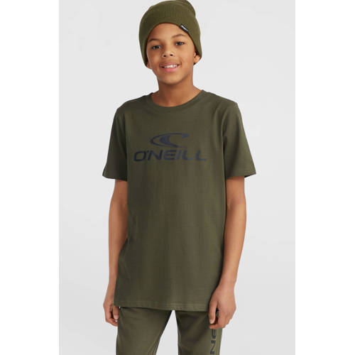 O'Neill T-shirt met logo groen Jongens Katoen Ronde hals Logo 176