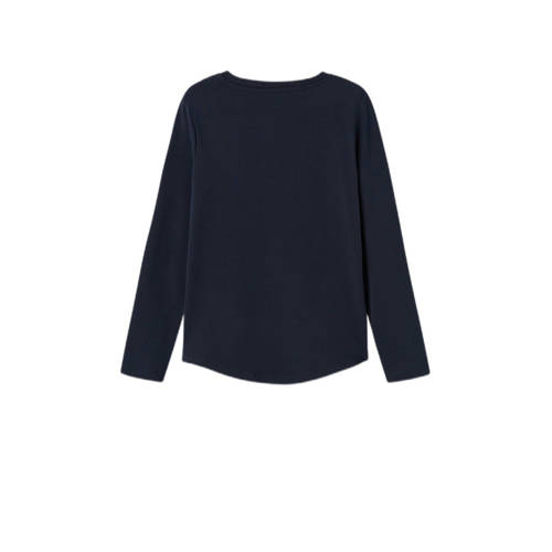 name it KIDS longsleeve NKFVIX met printopdruk Blauw Meisjes Stretchkatoen Ronde hals 134 140