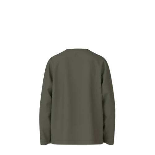 name it KIDS longsleeve NKMVAGNO met printopdruk Groen Jongens Katoen Ronde hals 122 128