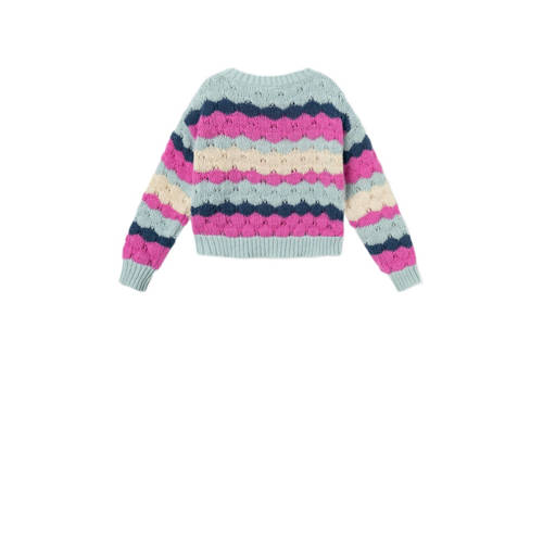 name it KIDS gebreide trui roze Meisjes Polyester Ronde hals All over print 158 164