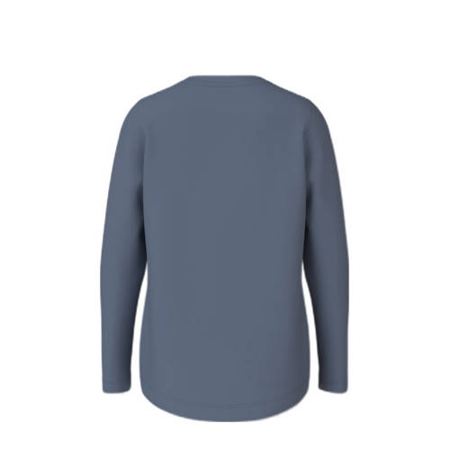 name it KIDS longsleeve NKFVIX met printopdruk Blauw Meisjes Stretchkatoen Ronde hals 122 128