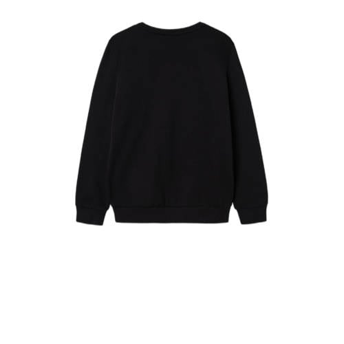 name it KIDS sweater zwart Trui Printopdruk 146 152