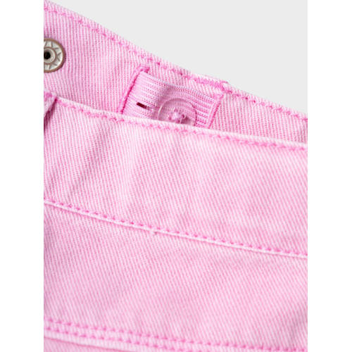 name it KIDS wide leg broek NKFROSE roze Meisjes Katoen Effen 122