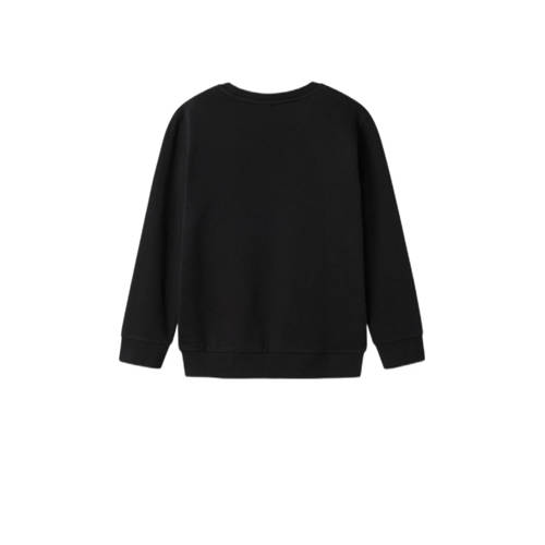 name it KIDS sweater NKMNYLYDEN met printopdruk zwart Printopdruk 122 128