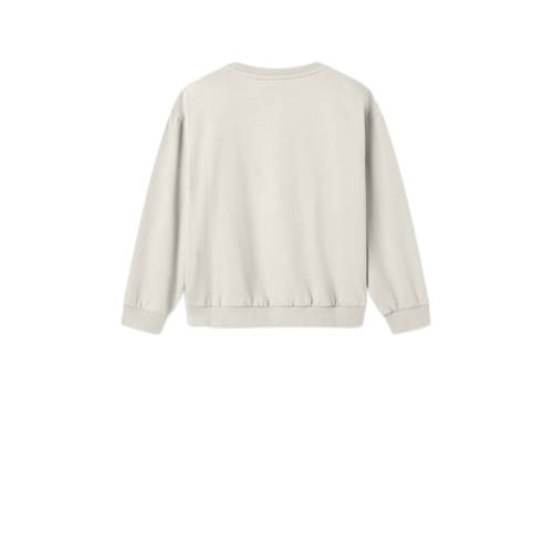 name it KIDS sweater NKFVILOUI met printopdruk ecru Printopdruk 158 164