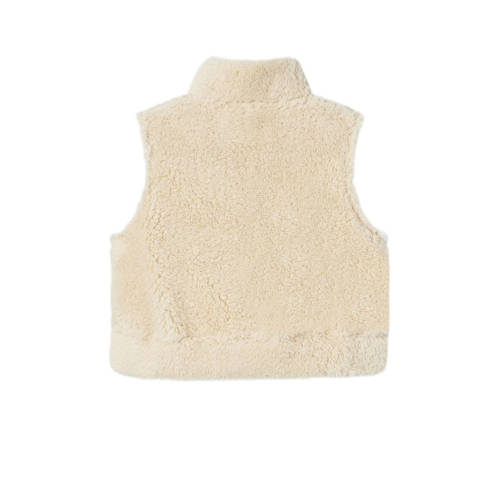 name it KIDS bodywarmer NKFNENNY lichtzand Beige Meisjes Teddy Opstaande kraag 122 128