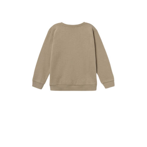 name it KIDS sweater NKMNYLYDEN met printopdruk lichtbruin Printopdruk 116