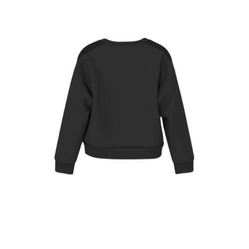 name it KIDS sweater NKFNONNA met tekst zwart Tekst 134 140