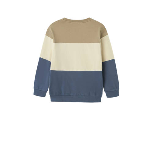 name it KIDS sweater zand Trui Beige Tekst 116 | Trui van