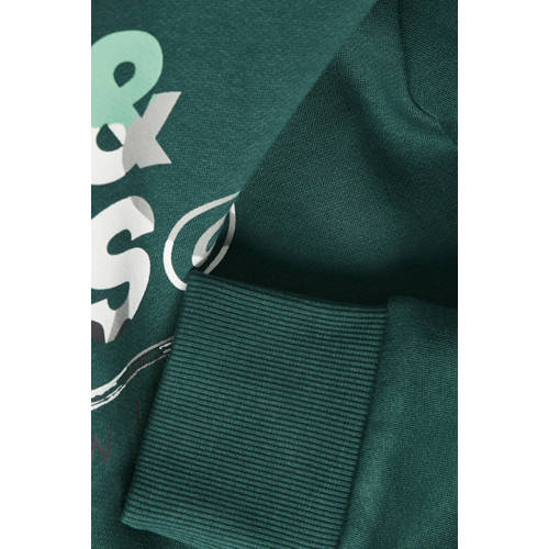 jack & jones JUNIOR hoodie met logo donkergroen Sweater Logo 140