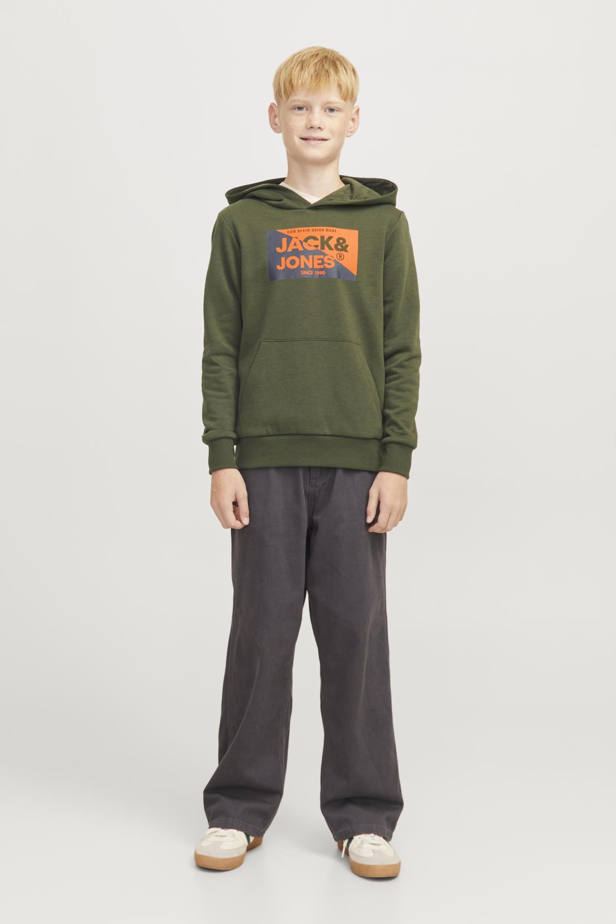 Sweat à Capuche George Garçon – Gris Coton – Taille 12 Ans – Occasion Très Bon état