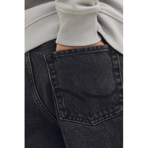 jack & jones JUNIOR loose fit jeans JJIALEX JJORIGINAL black denim Zwart 152
